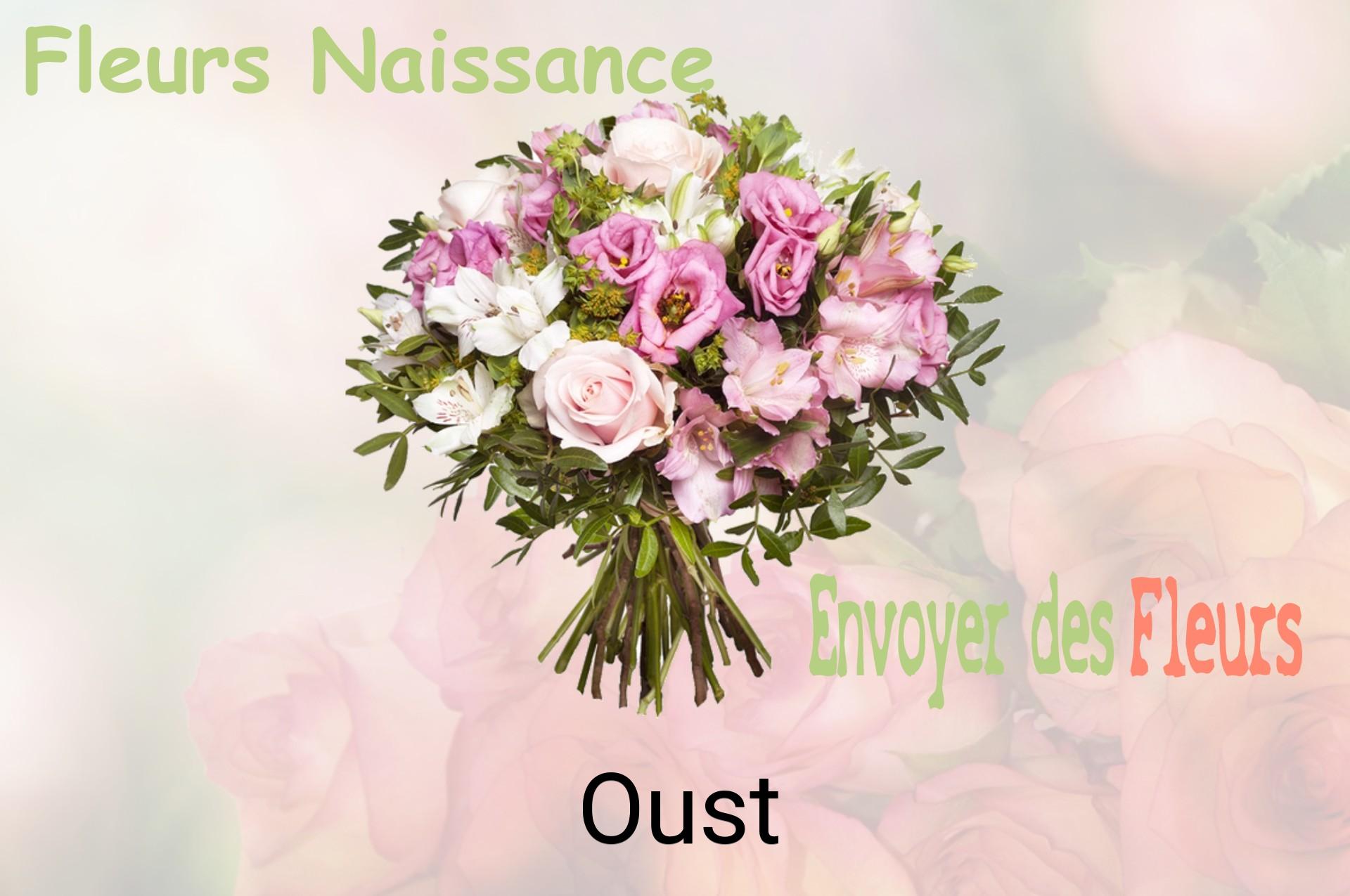 Bouquet de fleurs de naissance livré à Oust